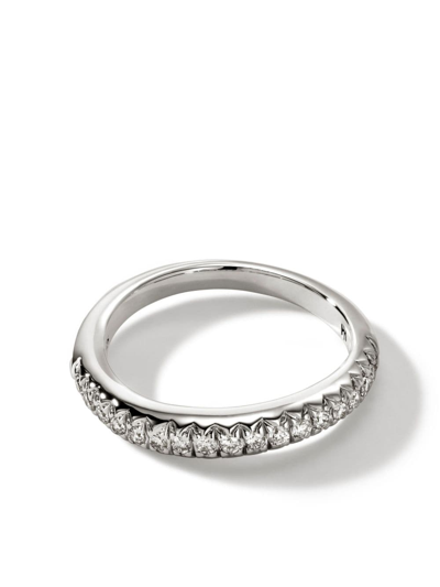Shop John Hardy Surf Pavé Band Ring In Silber