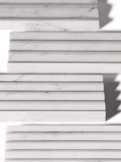 Marsotto Edizioni Trace Geometric-body Tray (set Of Five) In White