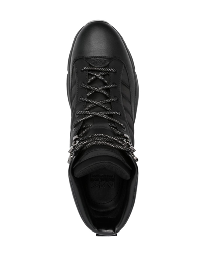 Michael Kors Logan Waterproof Leather Urban Trekking Boot In Schwarz