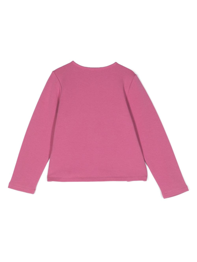 Shop Liu •jo Floral-appliqué Jacket In Pink
