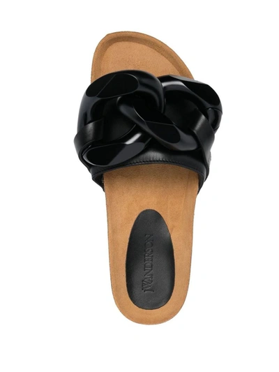 Shop Jw Anderson J.w. Anderson Slipper With Chain Detail In Black