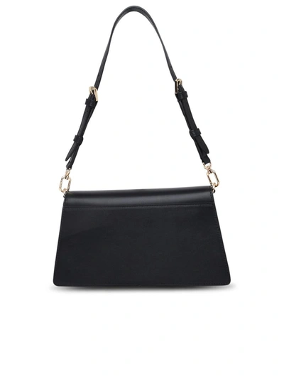 Shop Furla Zoe Medium Crossbody Bag In Black Leather