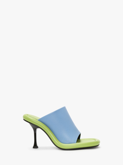 Shop Jw Anderson Bumper-tube Leather Mules In Blue