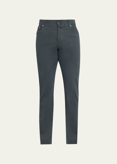 Shop Kiton Men's Cotton-cashmere 5-pocket Jeans In Dk Gry