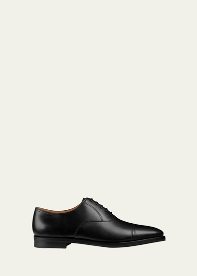 Shop John Lobb Men's Bristol Cap-toe Oxford Loafers In Black
