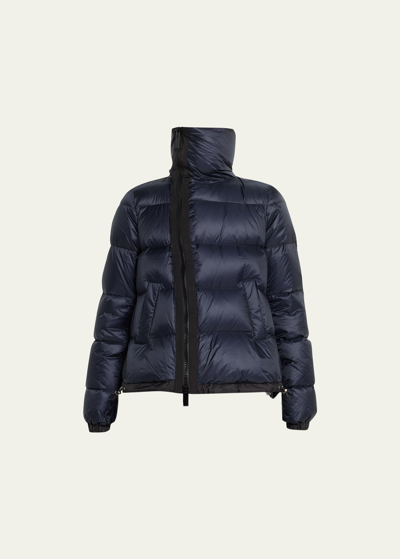 Sacai Short Puffer Jacket In Dnavy