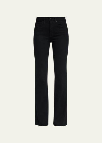 Shop Nili Lotan Celia Boot-cut Jeans In Distressed Black