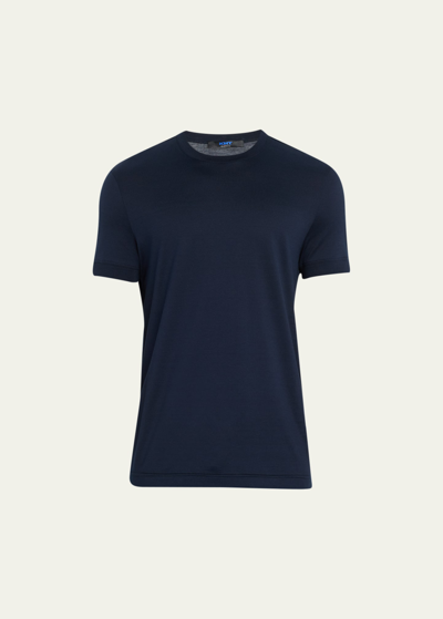 Shop Knt Men's Slim Crewneck T-shirt In Navy