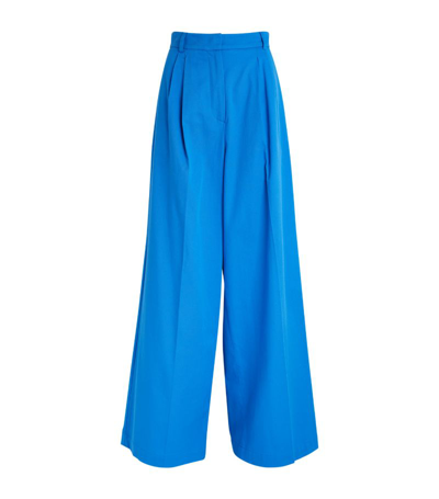 Shop Weekend Max Mara Wide-leg Trousers In Blue
