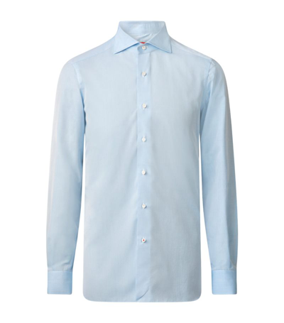 Shop Isaia Cotton Dress Shirt In Blue