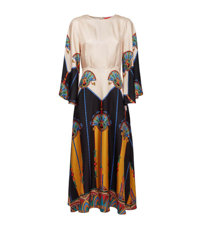 Shop La Doublej Aswan Sorella Midi Dress In Neutrals