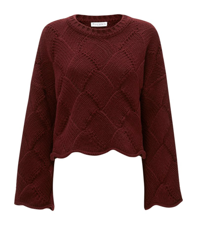Shop Jw Anderson Merino-blend Cropped Sweater In Multi
