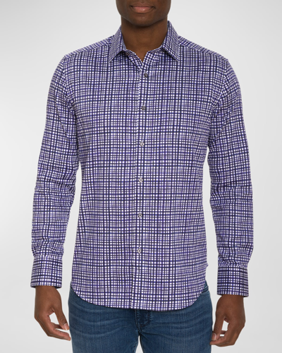 Shop Robert Graham Men's Topkipi Cotton-stretch Sport Shirt In Purple