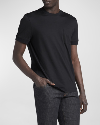 Shop Knt Men's Pocket T-shirt In Black