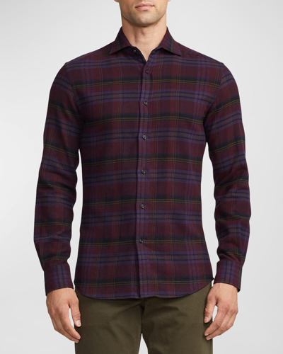 RALPH LAUREN MEN'S ASTON PLAID FLANNEL SPORT SHIRT 