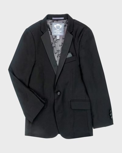 Shop Appaman Boy's Tuxedo Suit Jacket, Black