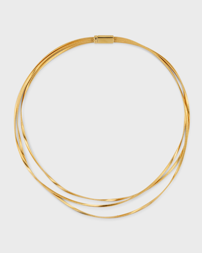 Shop Marco Bicego 18k Yellow Gold Marrakech Three Strand Necklace