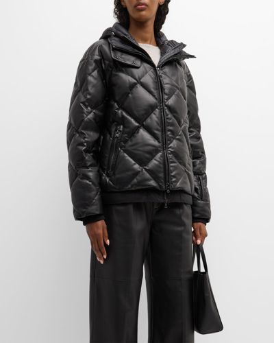 Shop Bogner Lissi Quilted Puffer Jacket With Insert In Black