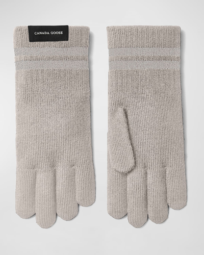 Shop Canada Goose Barrier Wool Gloves In Lucent Rose