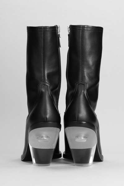 Shop David Koma High Heels Ankle Boots In Black Leather