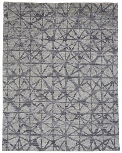 Shop Weave & Wander Norris Modern Geometric Wool Area Rug In Grey