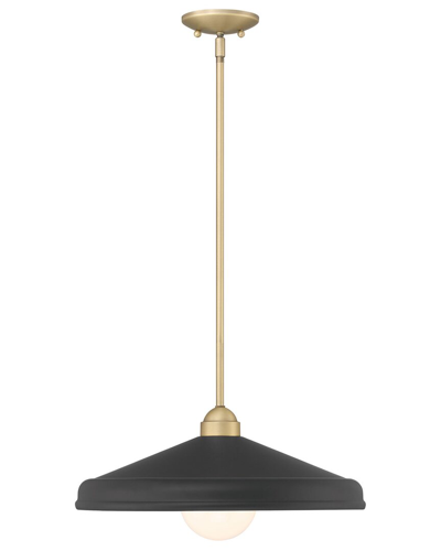 Shop Lumanity Brooks Matte Black 18in Adjustable Barn Light Pendant