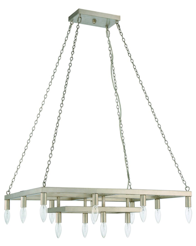 Shop Lumanity Cora 14-light Modern Linear Chandelier In Silver