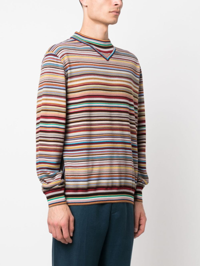 Shop Paul Smith Wool Striped Jumper In Multicolor