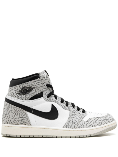 Shop Nike Air Jordan 1 High Sneakers In Grey