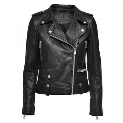 Shop Mdk Black Seattle Leather Jacket