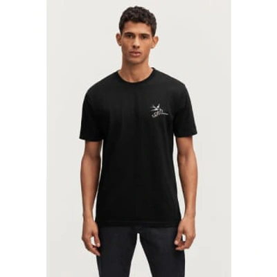 Shop Denham The Jeanmaker Dxt Paris Heavy Jersey T Shirt Black