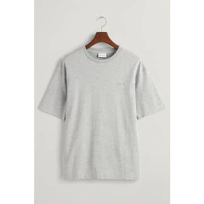 Shop Gant Icon T Shirt In Grey Melange
