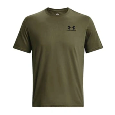 Shop Under Armour T-shirt Sportstyle Uomo Marine Green/black In Blue