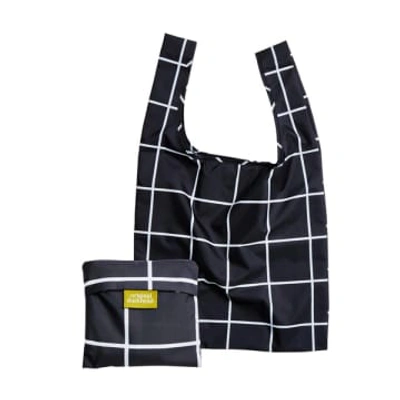 Shop Original Duckhead Black Grid Reusable Eco Friendly Shopping Bag