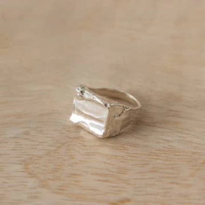 Shop Hannah Bourn The Pond Ring Silver In Metallic