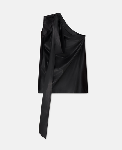 Shop Stella Mccartney Alter Mat One-shoulder Scarf Top In Black