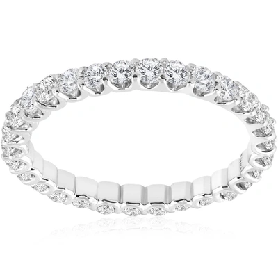 Shop Pompeii3 1 1/2 Cttw Diamond Eternity Ring U Prong 14k White Gold Wedding Band In Multi