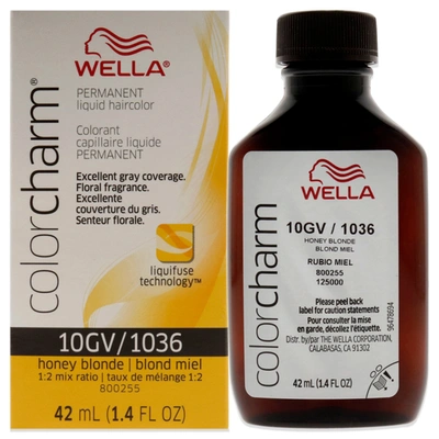 Shop Wella Color Charm Permanent Liquid Haircolor - 1036 10gv Honey Blonde By  For Unisex - 1.4 oz Hair Co