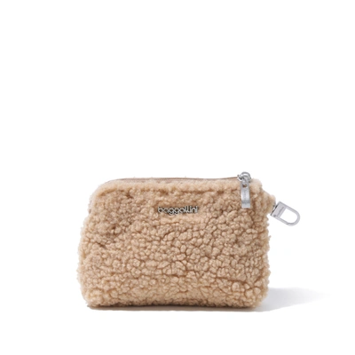 Shop Baggallini On The Go Daily Rfid Zip Pouch In Beige