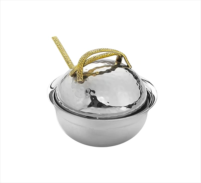 Shop Classic Touch Decor Honey Dish With Gold Handles And Glass Insert