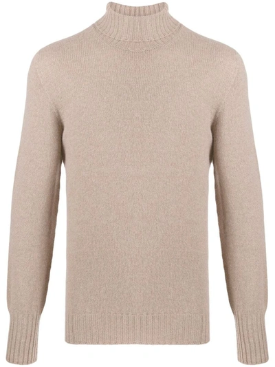 Shop Drumohr Turtleneck Sweater In Beige