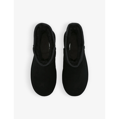 Shop Ugg Classic Mini Suede Platform Boots In Black