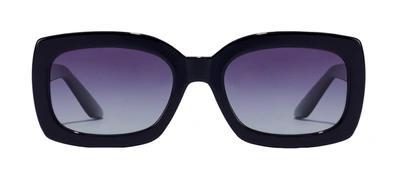 Shop Hawkers Gigi Hgig22bgtp Bgtp Rectangle Polarized Sunglasses In Grey