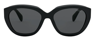 Shop Prada Pr 16xs 1ab5s0 Cat Eye Sunglasses In Grey