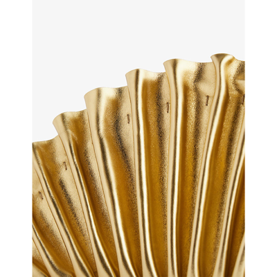 Cult Gaia Nala Mini Clutch With Pleated Detailing In Gold