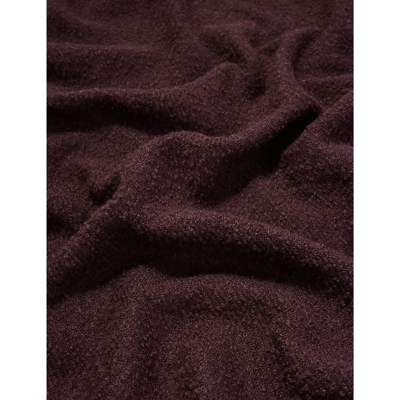 Shop Rick Owens Women's Amethyst Melt Bouclé-textured Wool-blend Scarf