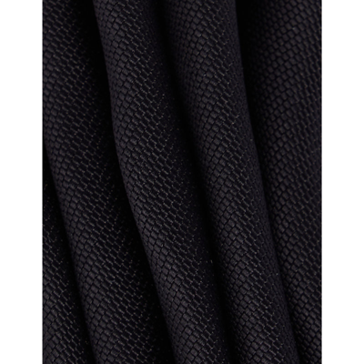 Shop Lanvin Textured-weave Silk Tie In Black
