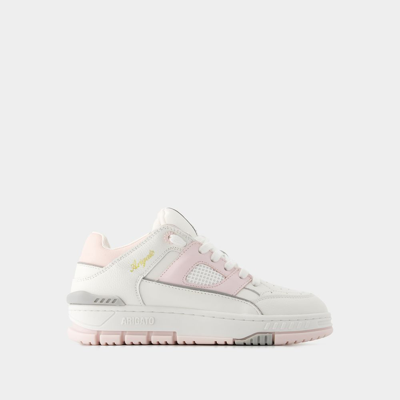 Shop Axel Arigato Area Lo Sneakers -  - Leather - White/light Pink