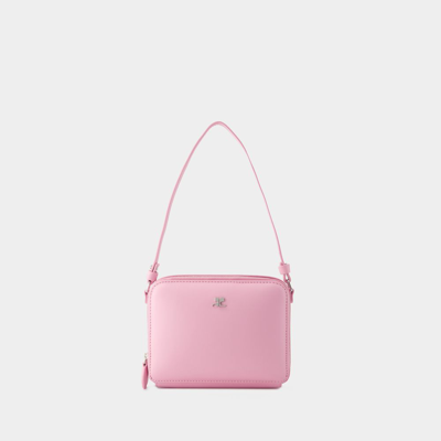 Courrèges Rectangular Shoulder Bag With Adjustable Strap And Minimalist Design In Pink
