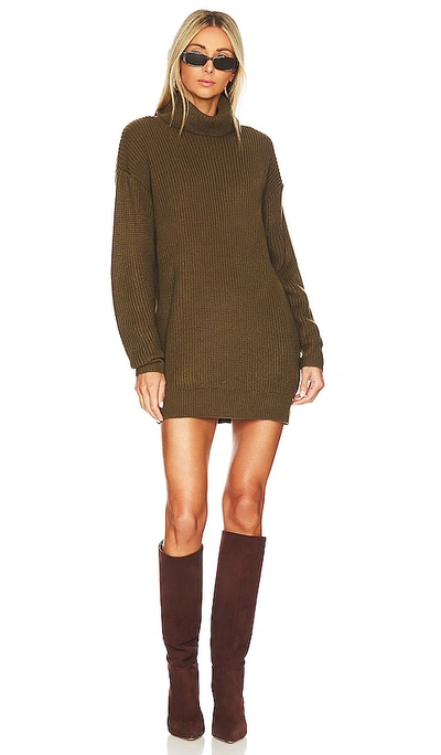 Shop Superdown Sanja Sweater Dress In Forest Green